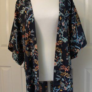 Blue Bird Kimono Jacket